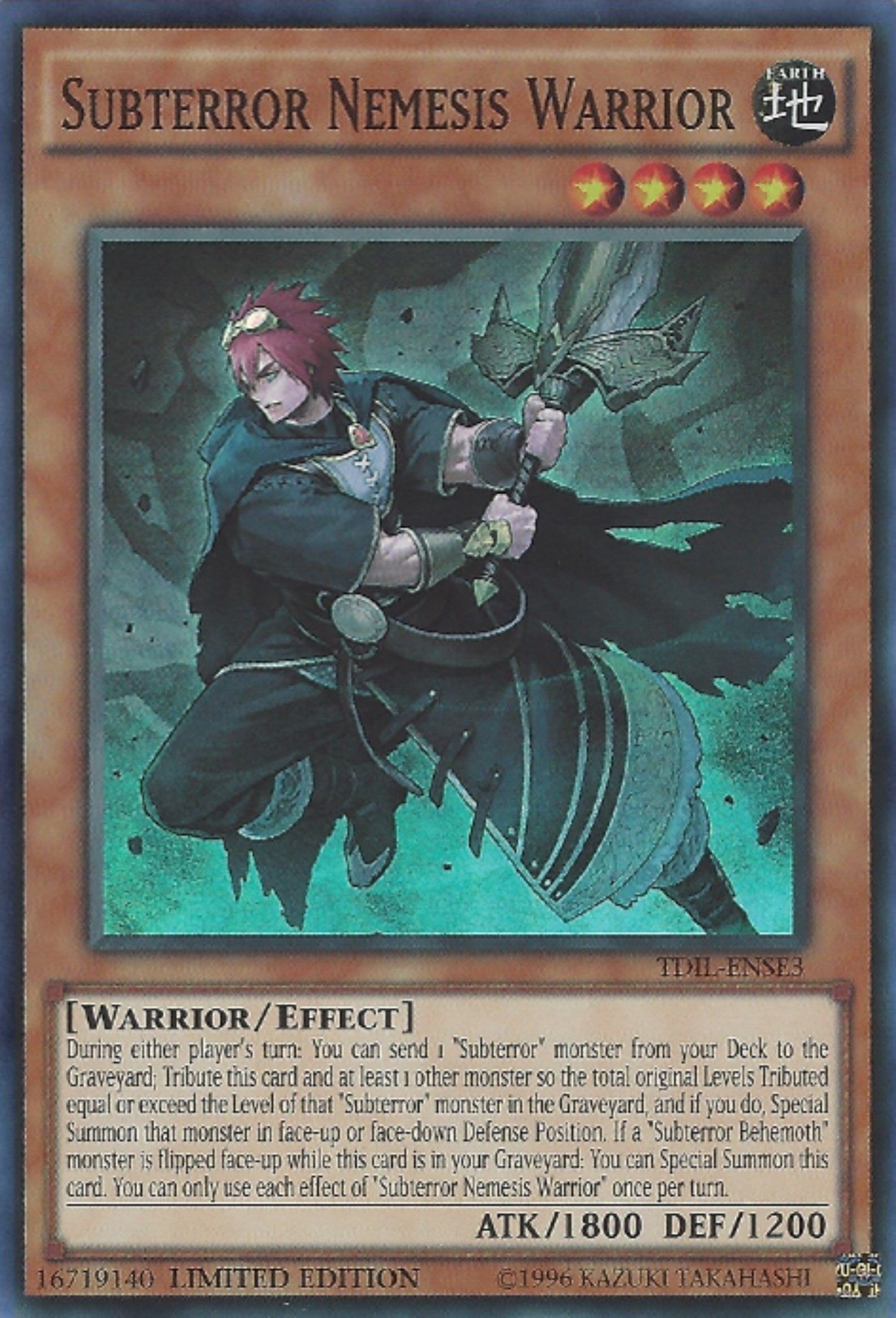 Image for Subterror Nemesis Warrior (TDIL-ENSE3) (TDIL) - YuGiOh