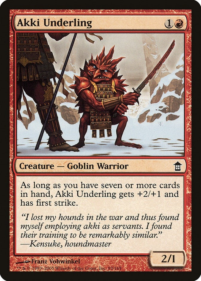 Image for Akki Underling (93) (Saviors of Kamigawa) - Magic: The Gathering