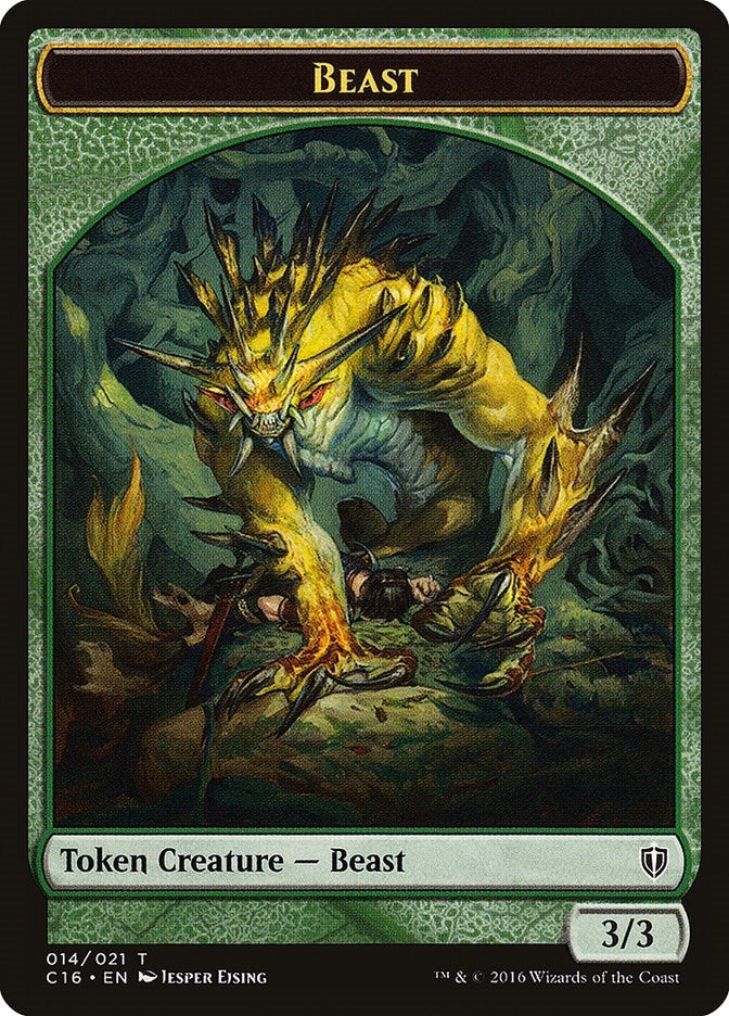 Image for Beast // Ogre Double-Sided Token (14 // 13) (Commander 2016) - Magic: The Gathering