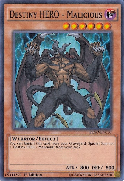Image for Destiny HERO - Malicious (DESO-EN010) (DESO) - YuGiOh