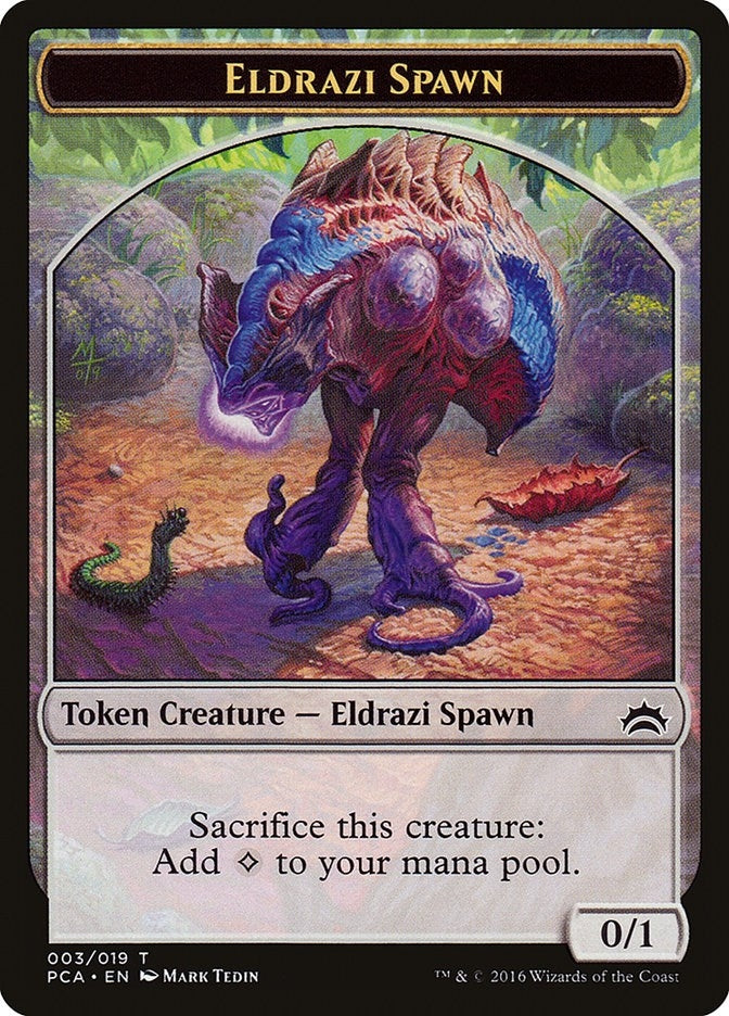 Image for Eldrazi Spawn (003) // Eldrazi Double-Sided Token (3 // 1) (Planechase Anthology) - Magic: The Gathering