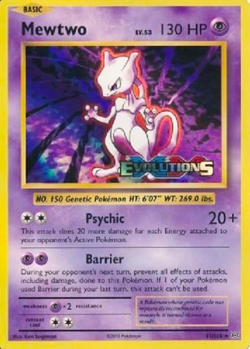Image for Mewtwo (XY Evolutions Prerelease) (51/108) (PR) - Pokemon