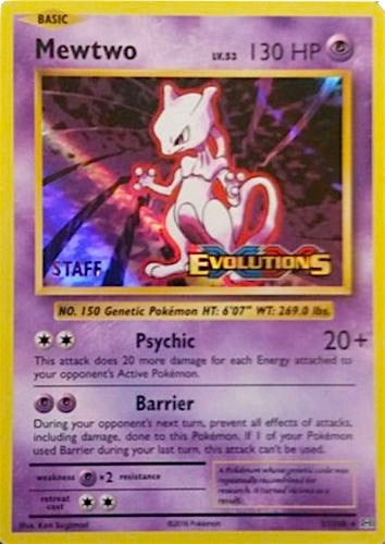 Image for Mewtwo - 51/108 (Prerelease) [Staff] (51/108) (PR) - Pokemon