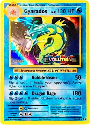 Image for Gyarados - 34/108 (Prerelease) [Staff] (34/108) (PR) - Pokemon