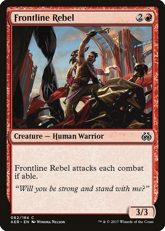 Image for Frontline Rebel (82) (Aether Revolt) - Magic: The Gathering