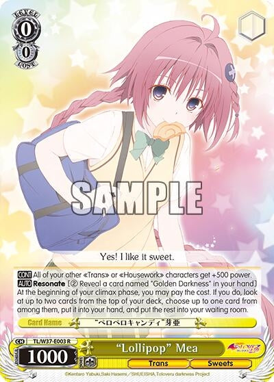 Image for "Lollipop" Mea (TL/W37-E003 R) (To Loveru Darkness 2nd) - Weiss Schwarz