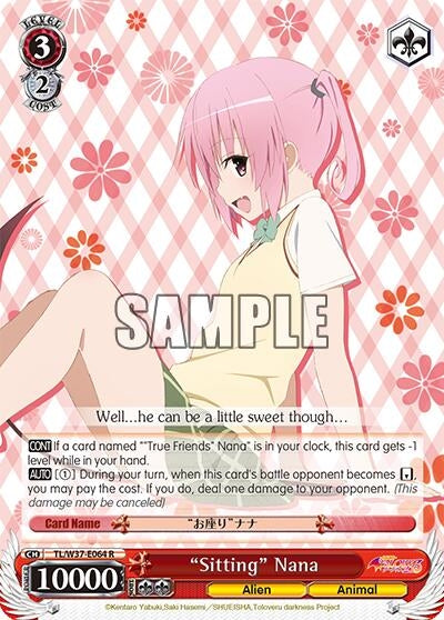 Image for "Sitting" Nana (TL/W37-E064 R) (To Loveru Darkness 2nd) - Weiss Schwarz