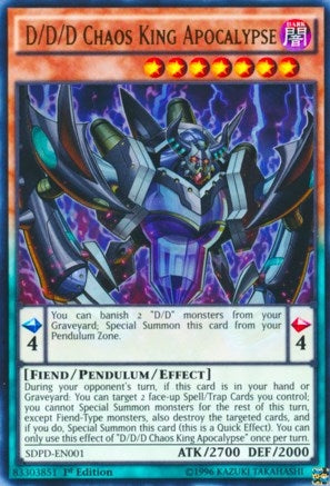 Image for D/D/D Chaos King Apocalypse (SDPD-EN001) (SDPD) - YuGiOh