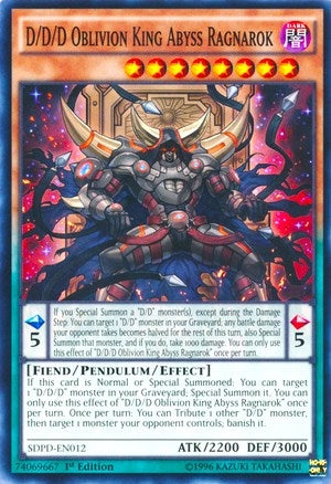 Image for D/D/D Oblivion King Abyss Ragnarok (SDPD-EN012) (SDPD) - YuGiOh