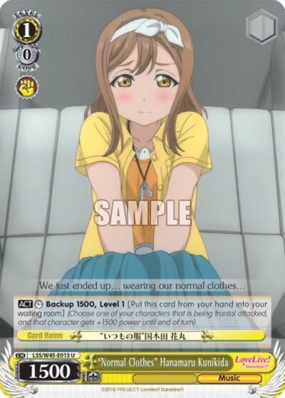 Image for "Normal Clothes" Hanamaru Kunikida (LSS/W45-E013) (Love Live! Sunshine!!) - Weiss Schwarz
