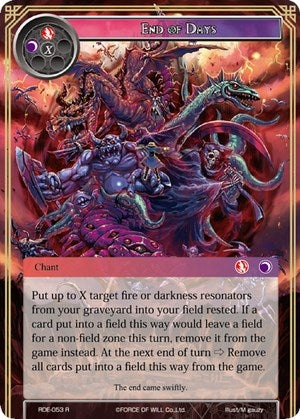 Image for End of Days (RDE-053) (Return of the Dragon Emperor) - Force of Will