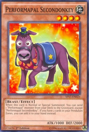 Image for Performapal Secondonkey (Starfoil) (SP17-EN025) (SP17) - YuGiOh