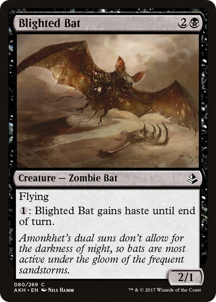 Image for Blighted Bat (80) (Amonkhet) - Magic: The Gathering