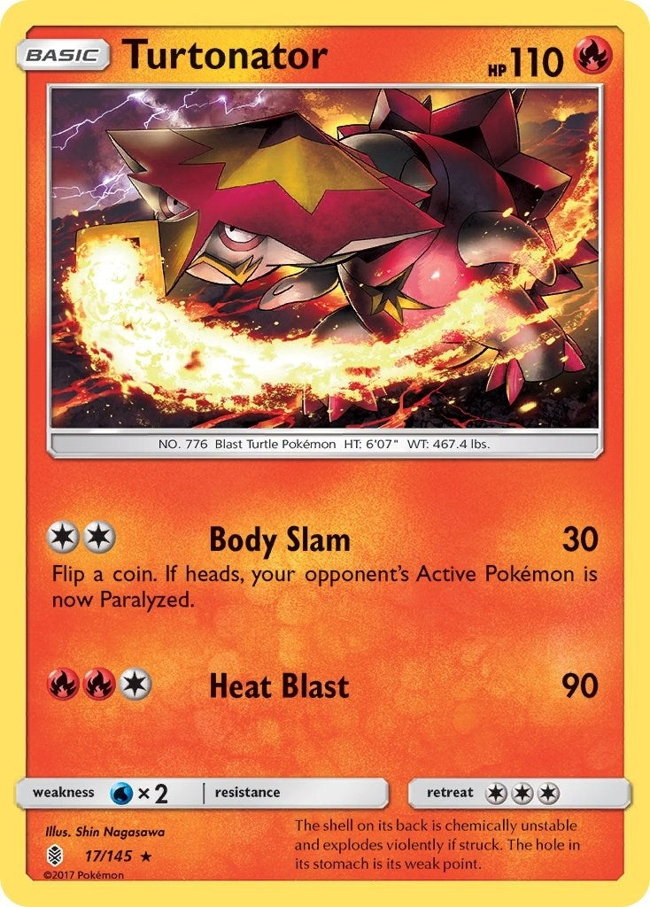 Image for Turtonator (17/145) (SM02) - Pokemon