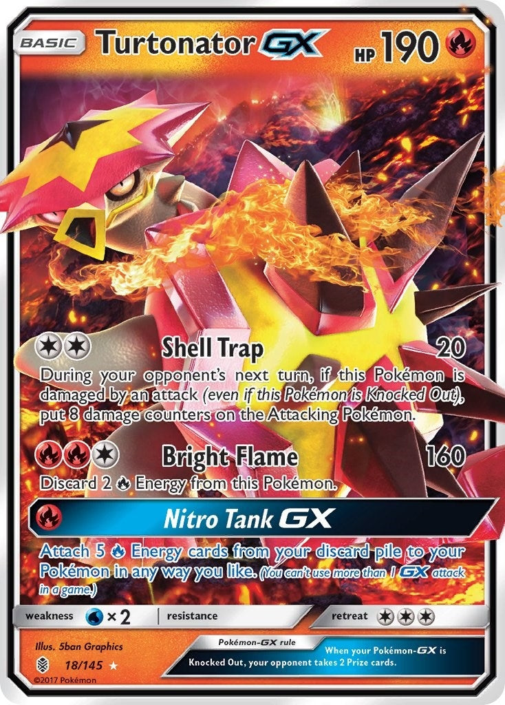 Image for Turtonator GX (18/145) (SM02) - Pokemon