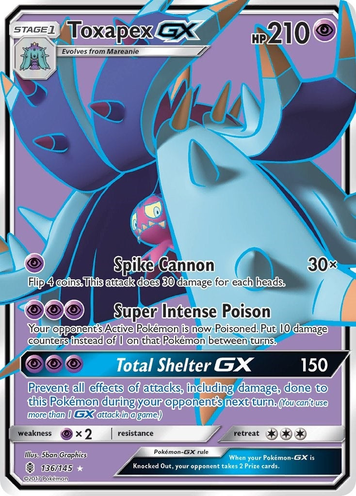 Image for Toxapex GX (Full Art) (136/145) (SM02) - Pokemon