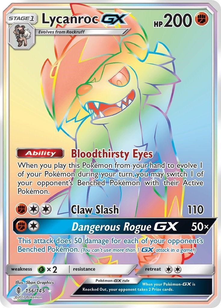 Image for Lycanroc GX (Secret) (156/145) (SM02) - Pokemon