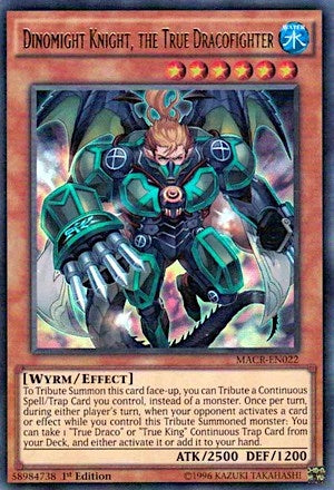 Image for Dinomight Knight, the True Dracofighter (MACR-EN022) (MACR) - YuGiOh