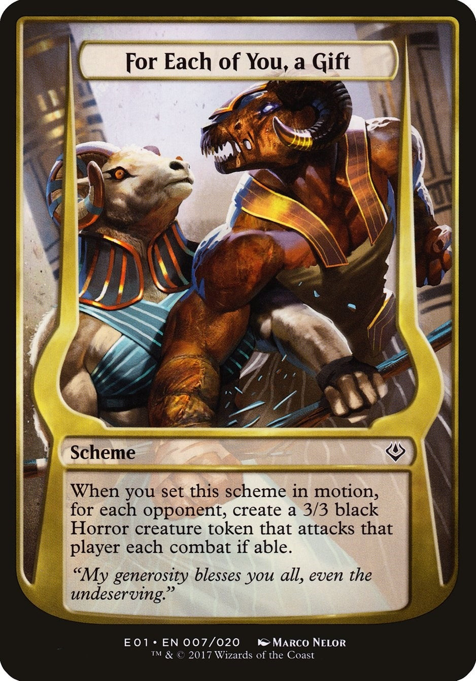 Image for For Each of You, a Gift (Archenemy: Nicol Bolas) (7) (Oversize Cards) - Magic: The Gathering