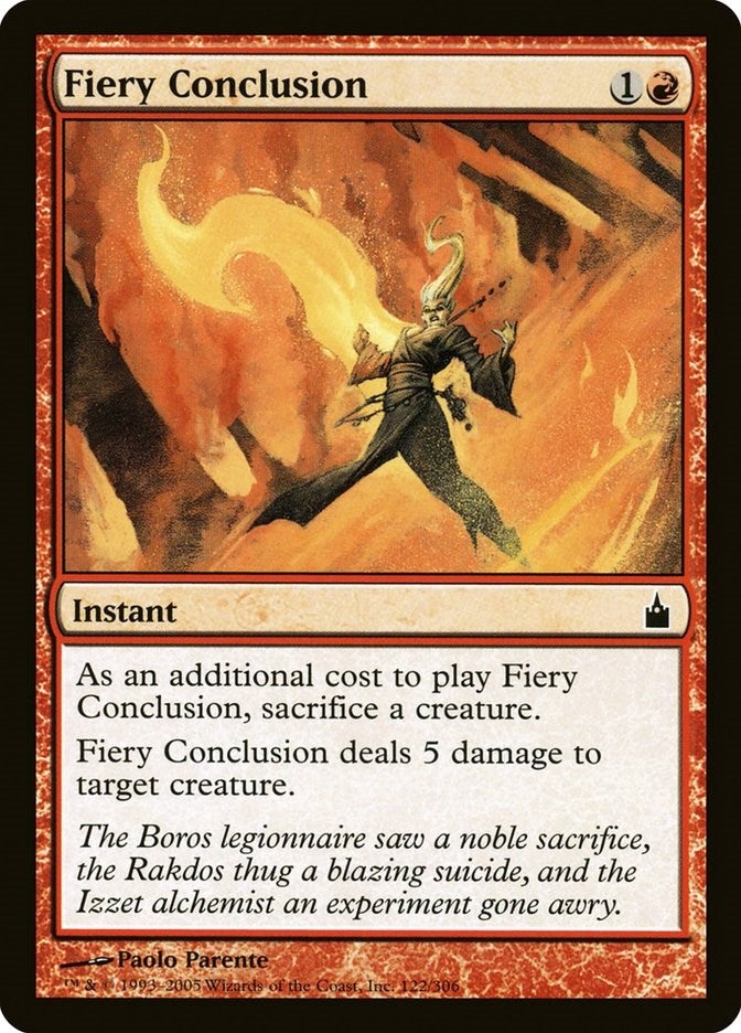 Image for Fiery Conclusion (122) (Ravnica: City of Guilds) - Magic: The Gathering