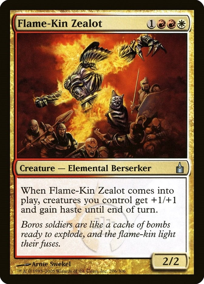 Image for Flame-Kin Zealot (206) (Ravnica: City of Guilds) - Magic: The Gathering