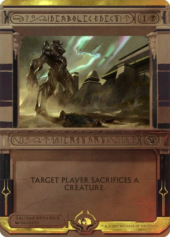 Image for Diabolic Edict (41) (Masterpiece Series: Amonkhet Invocations) - Magic: The Gathering