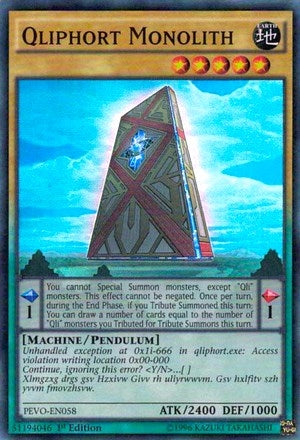 Image for Qliphort Monolith (PEVO-EN058) (PEVO) - YuGiOh