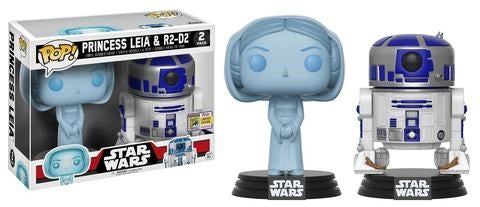 Image for Star Wars: Holographic Princess Leia and R2-D2 2-pack (Bobble-Head) (Limited Edition) (SDCC 2017 Exclusive) - Funko