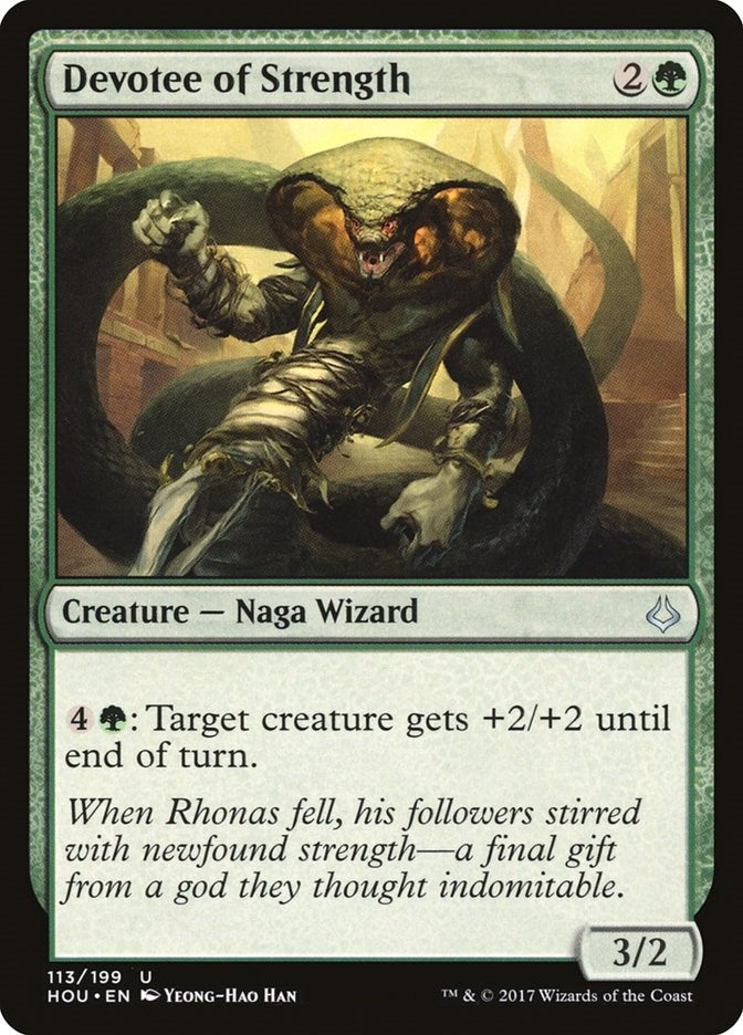 Image for Devotee of Strength (113) (Hour of Devastation) - Magic: The Gathering