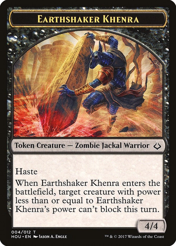 Image for Earthshaker Khenra Token (4) (Hour of Devastation) - Magic: The Gathering