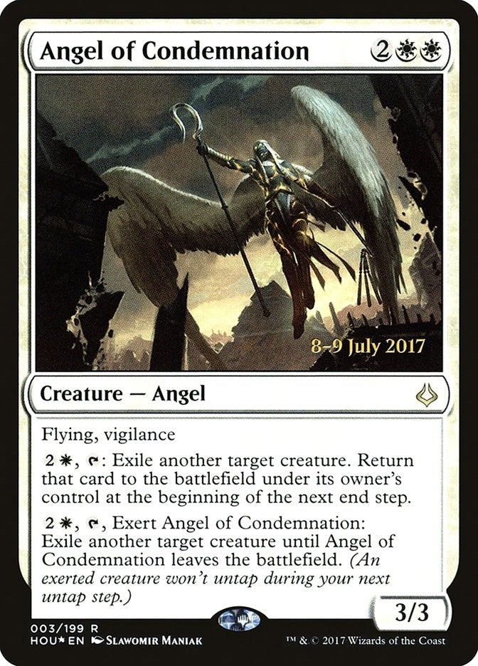 Image for Angel of Condemnation (3) (Prerelease Cards) - Magic: The Gathering