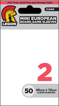 Image for Clear Board Game Sleeves - Mini-European (50-Pack) - Card Sleeves