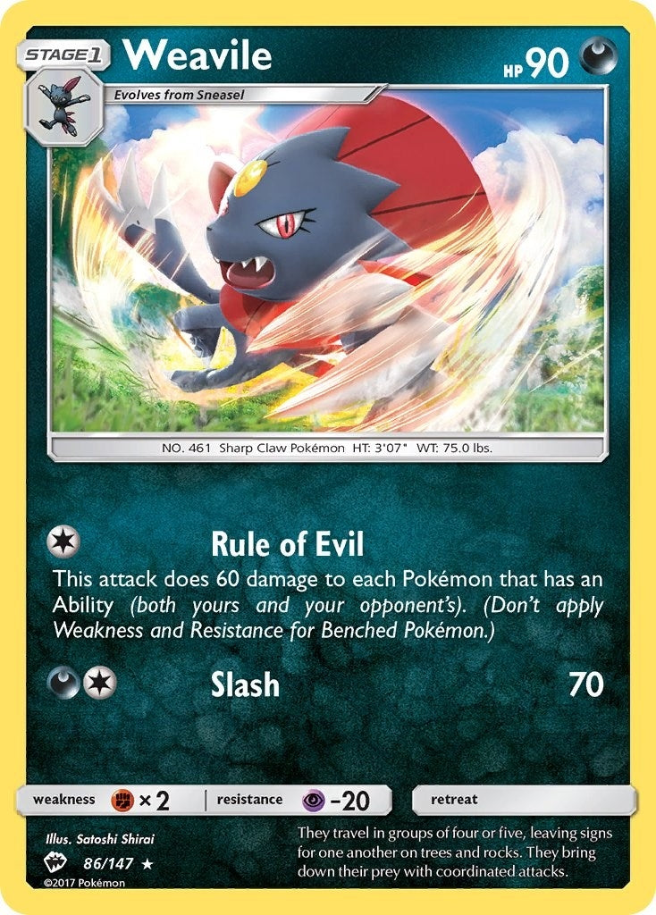 Image for Weavile (86/147) (SM03) - Pokemon