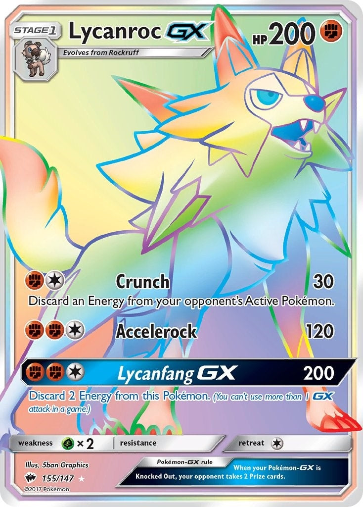 Image for Lycanroc GX (Secret) (155/147) (SM03) - Pokemon