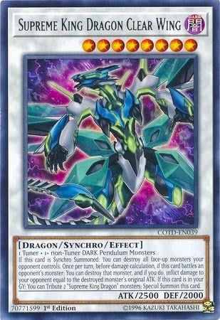 Image for Supreme King Dragon Clear Wing (COTD-EN039) (COTD) - YuGiOh