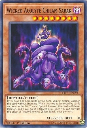 Image for Wicked Acolyte Chilam Sabak (COTD-EN093) (COTD) - YuGiOh