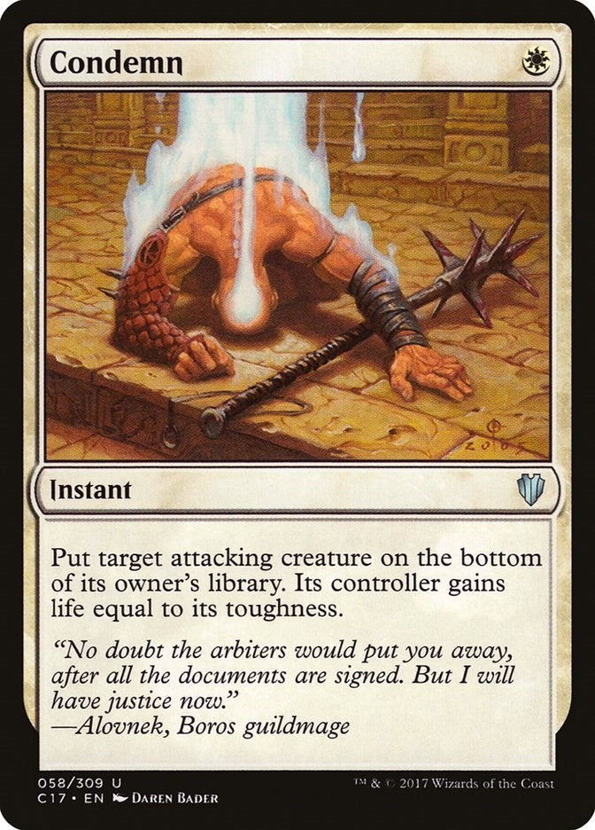 Image for Condemn (58) (Commander 2017) - Magic: The Gathering