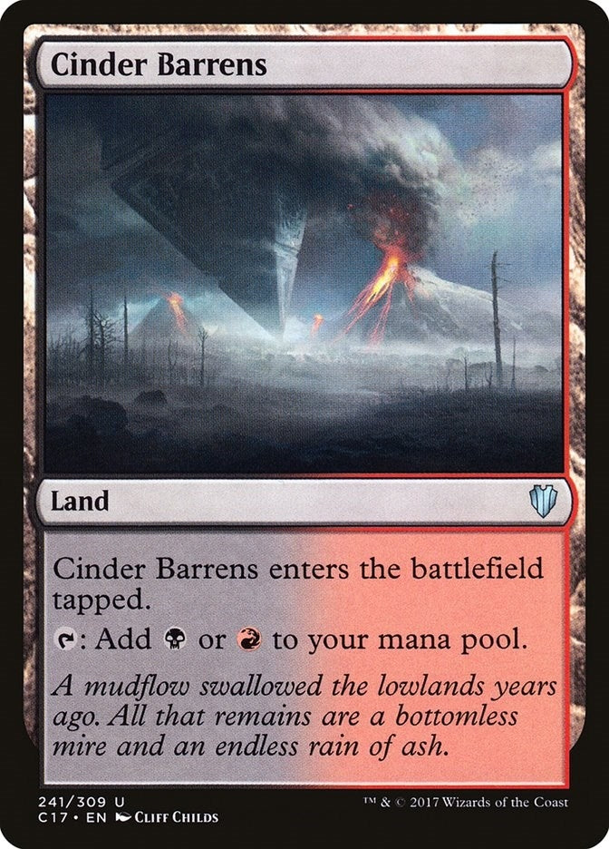 Image for Cinder Barrens (241) (Commander 2017) - Magic: The Gathering