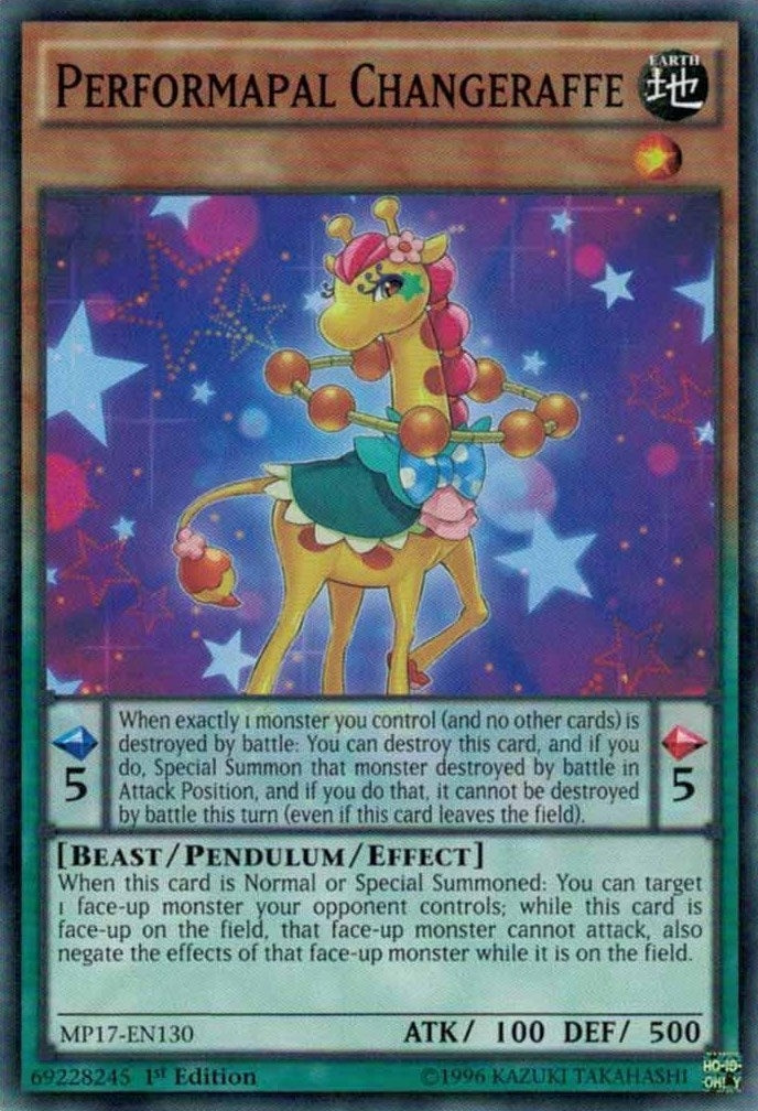 Image for Performapal Changeraffe (MP17-EN130) (MP17) - YuGiOh