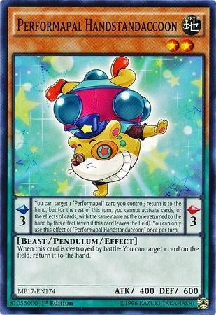 Image for Performapal Handstandaccoon (MP17-EN174) (MP17) - YuGiOh