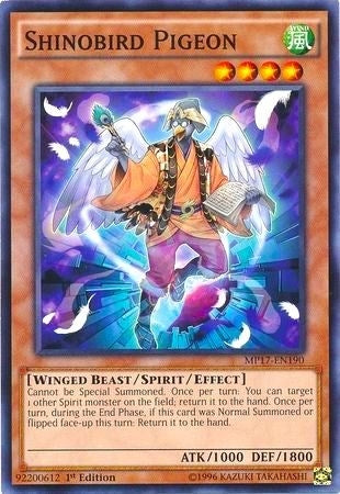 Image for Shinobird Pigeon (MP17-EN190) (MP17) - YuGiOh