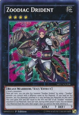 Image for Zoodiac Drident (MP17-EN208) (MP17) - YuGiOh