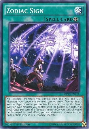 Image for Zodiac Sign (MP17-EN211) (MP17) - YuGiOh
