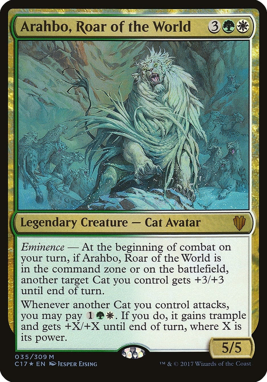 Image for Arahbo, Roar of the World (Commander 2017) (35) (Oversize Cards) - Magic: The Gathering