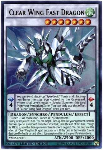 Image for Clear Wing Fast Dragon (YA02-EN001) (YA01) - YuGiOh