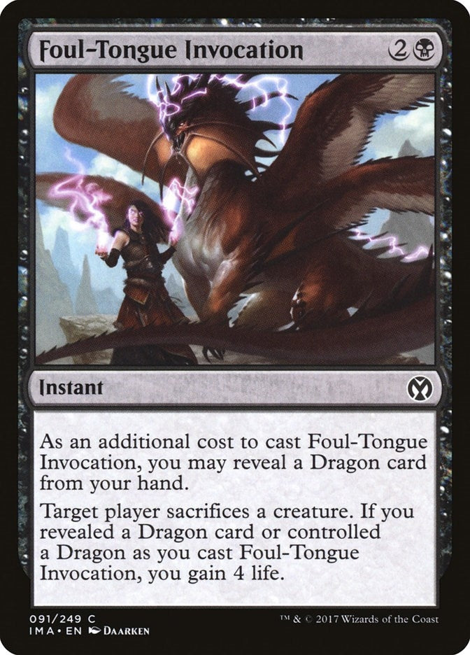 Image for Foul-Tongue Invocation (91) (Iconic Masters) - Magic: The Gathering