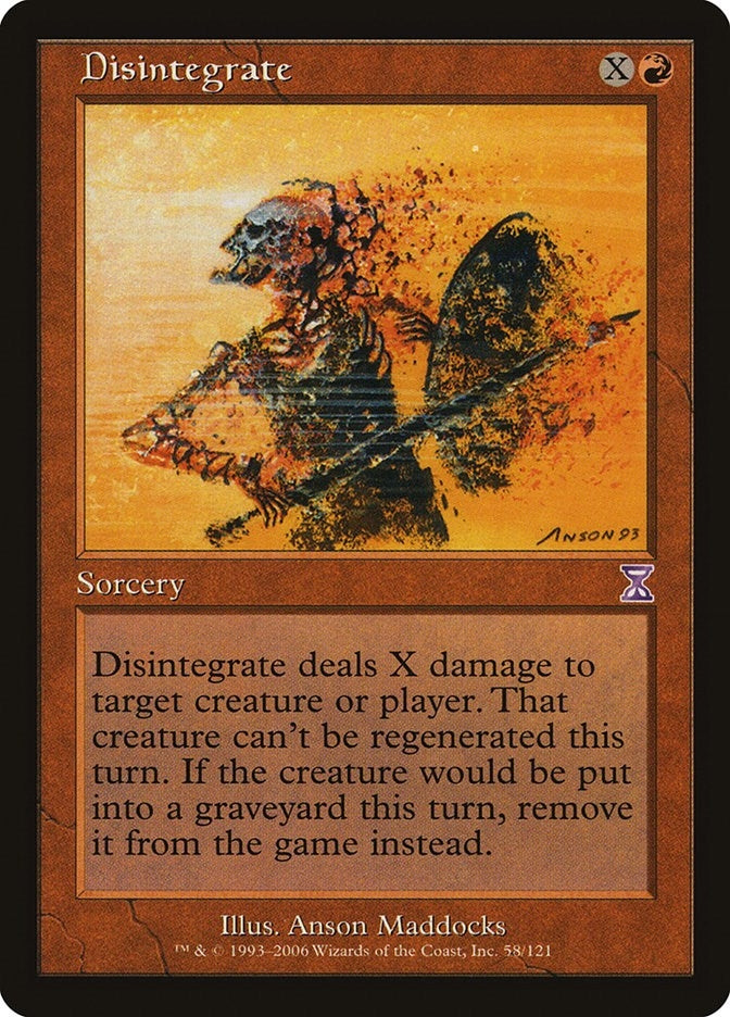 Image for Disintegrate (58) (Timeshifted) - Magic: The Gathering