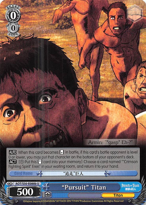 Image for "Pursuit" Titan (B) (AOT/S50-E088b U) (Attack on Titan Vol. 2) - Weiss Schwarz