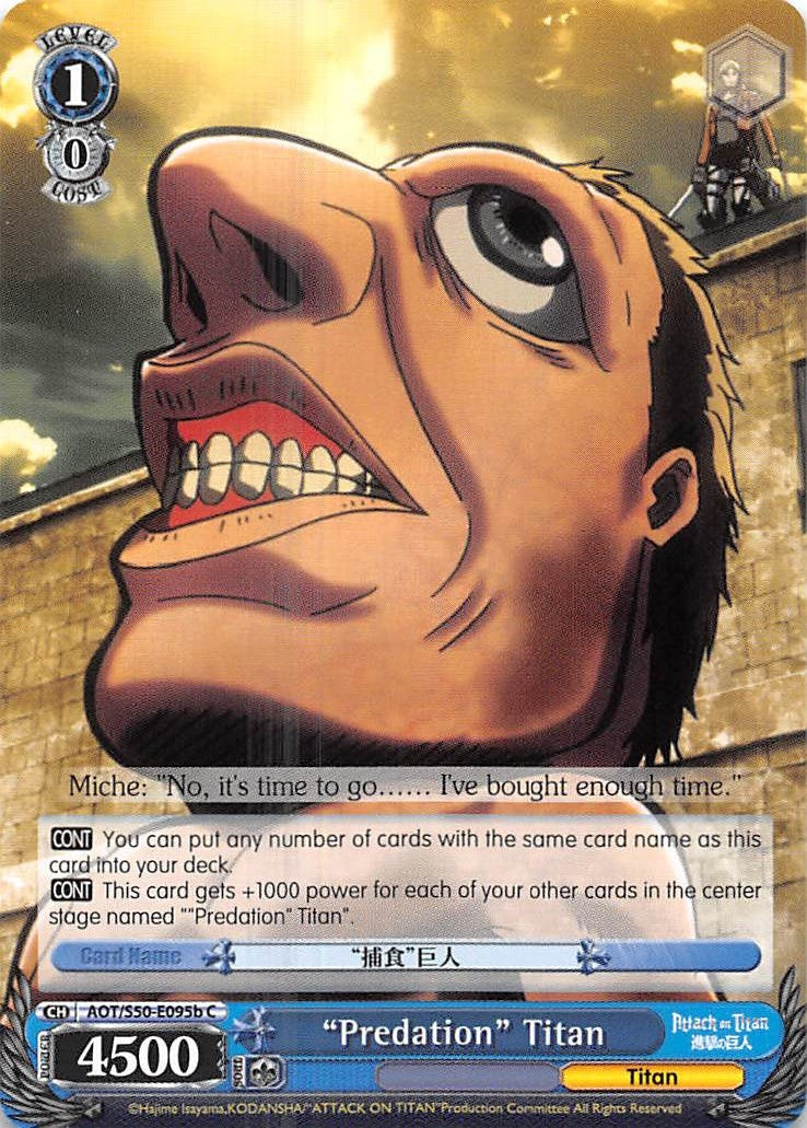 Image for "Predation" Titan (B) (AOT/S50-E095b C) (Attack on Titan Vol. 2) - Weiss Schwarz