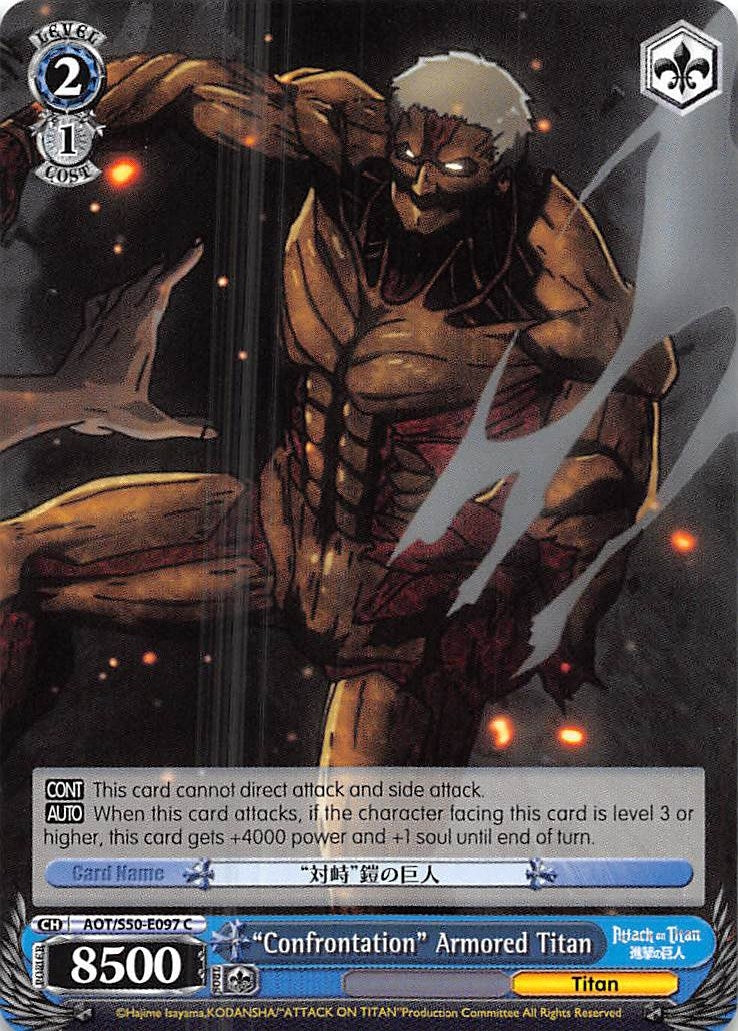 Image for "Confrontation" Armored Titan (AOT/S50-E097 C) (Attack on Titan Vol. 2) - Weiss Schwarz